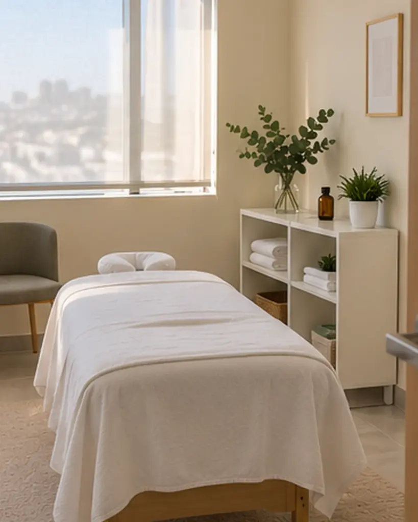 Consultorio de masajes terapéuticos de Tesa Spa en Hospital Mi Doctor, Zona Río, Tijuana