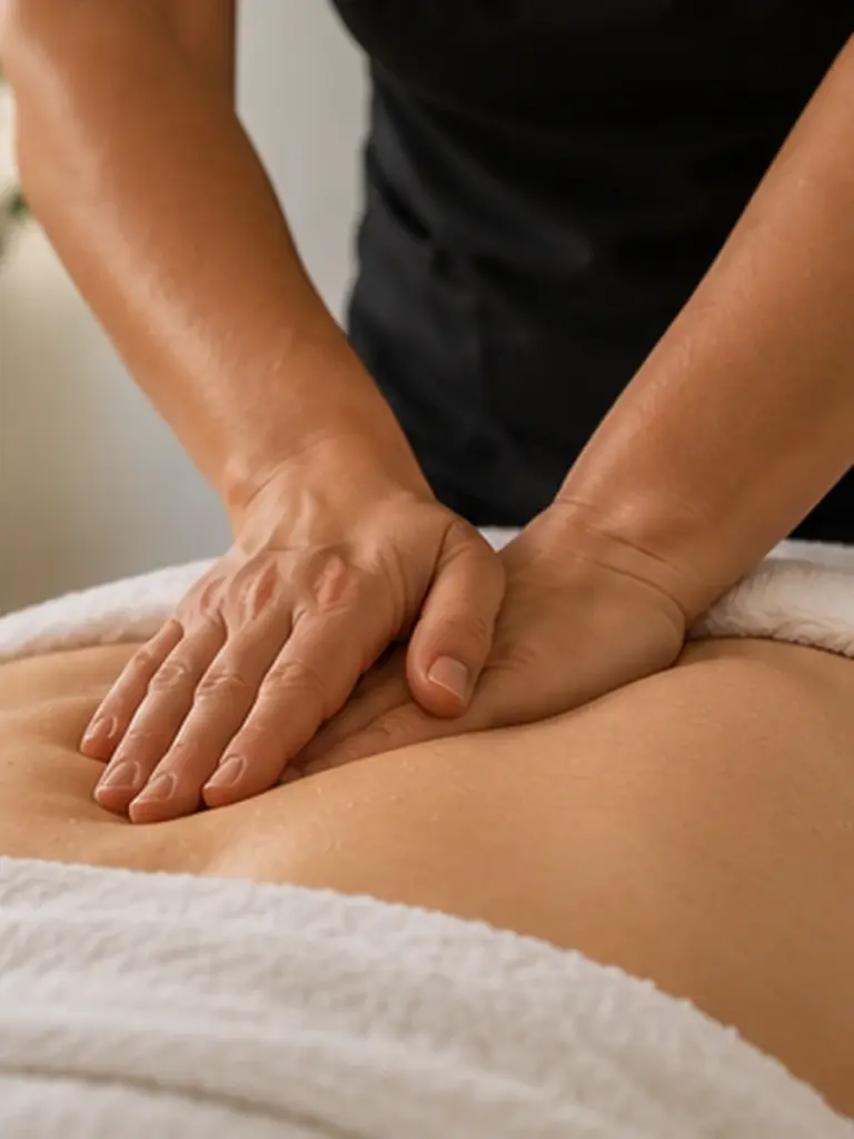 Masaje descontracturante en espalda con presión firme, Tesa Spa Tijuana